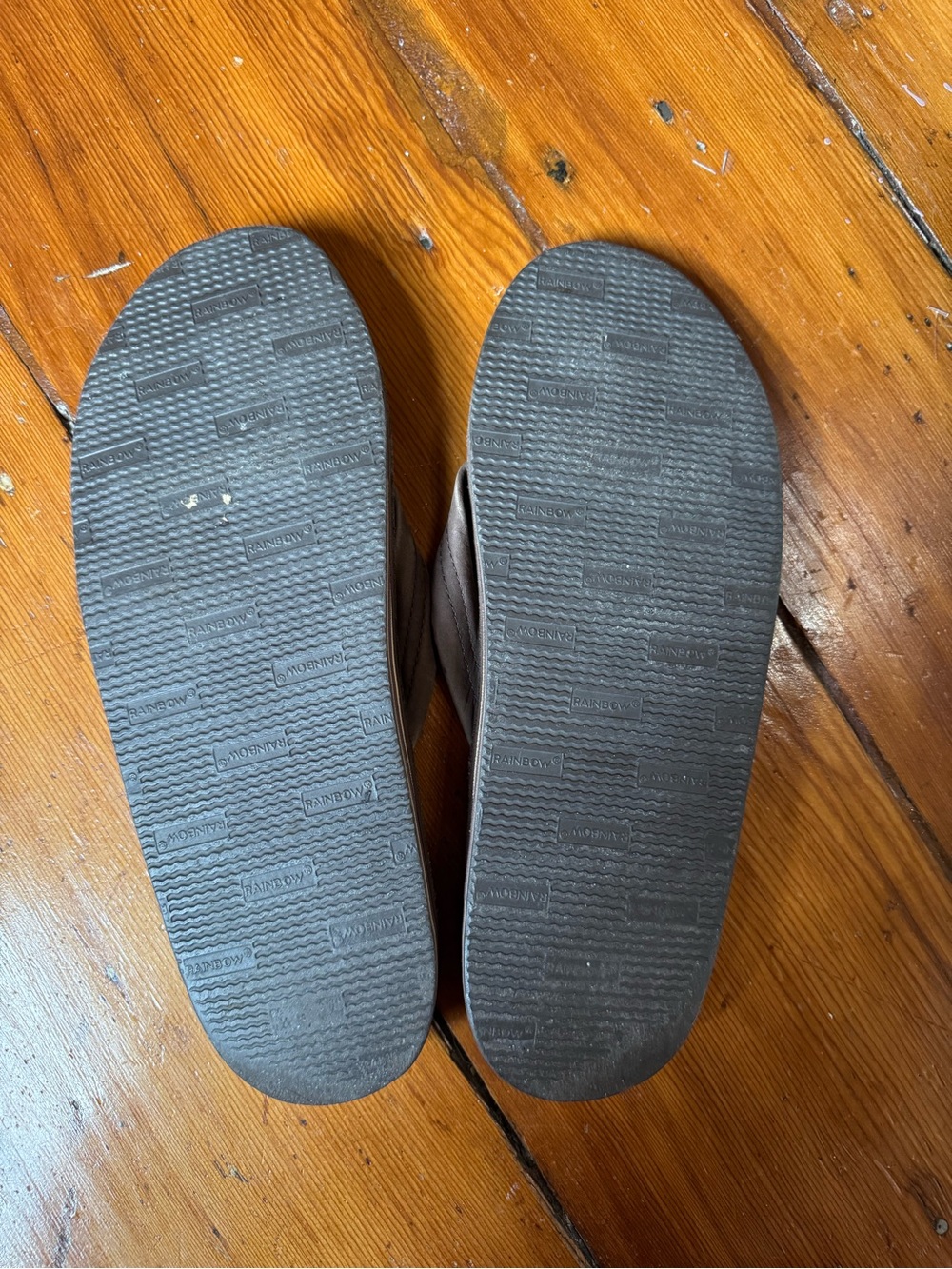 Men’s brown leather RAINBOW sandals - Picture 4 of 6
